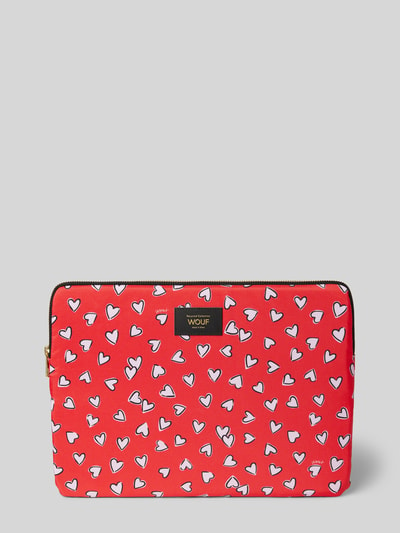 WOUF Laptoptas met labelpatch, model 'Crush' Rood - 1