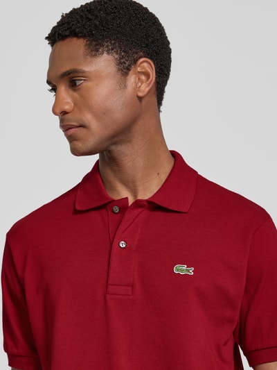 Lacoste koszulka polo o kroju regular fit z czystej bawełny model 'CORE' Bordowy 3