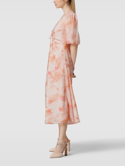 Bardot Midi-jurk in batiklook, model 'FARLOW' Abrikoos - 4