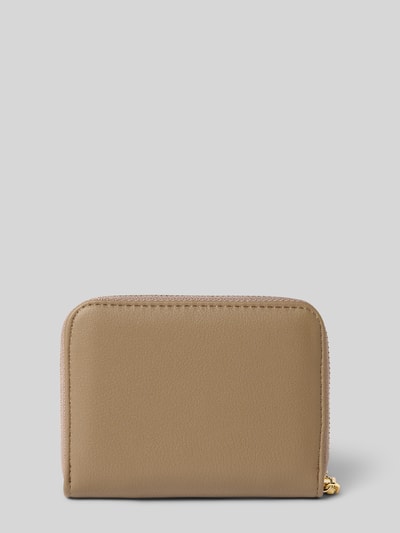 Seidenfelt Portemonnee met label in reliëf, model 'YLVA' Kaki - 2