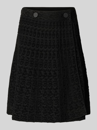 Emporio Armani Knielanger Rock in Wickel-Optik mit elastischem Bund Black 2