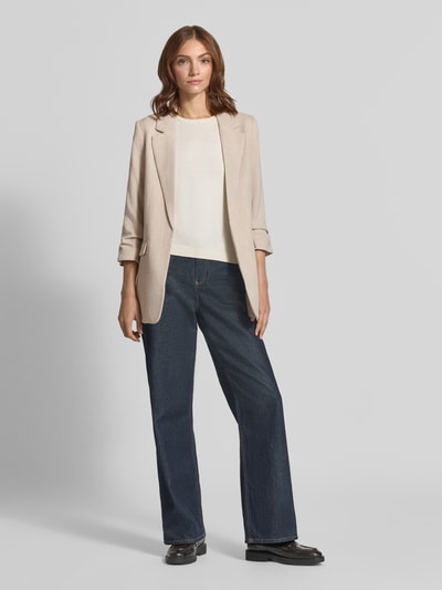 VERO MODA Regular Fit Longblazer mit Viskose-Anteil Modell 'FRIDA' Ecru 1