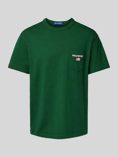 Polo Sport T-Shirt mit Label-Stitching Gruen 1