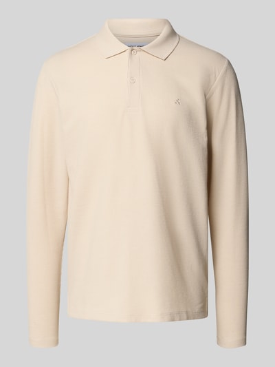 Jack & Jones Regular Fit Poloshirt mit Strukturmuster Modell 'AUSTIN' Beige 2