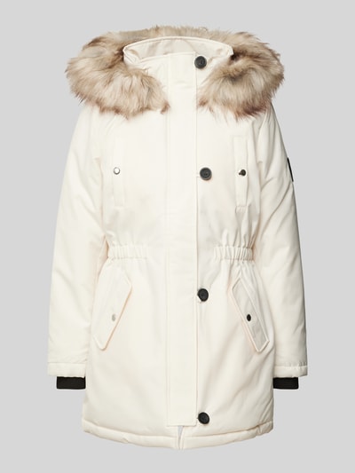 Only Taillierter Parka mit Kunstfellbesatz Modell 'IRIS' Offwhite 1