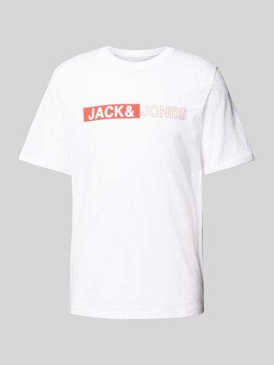 Jack & Jones T-Shirt mit Label-Print Modell 'CONEO' Weiss 2