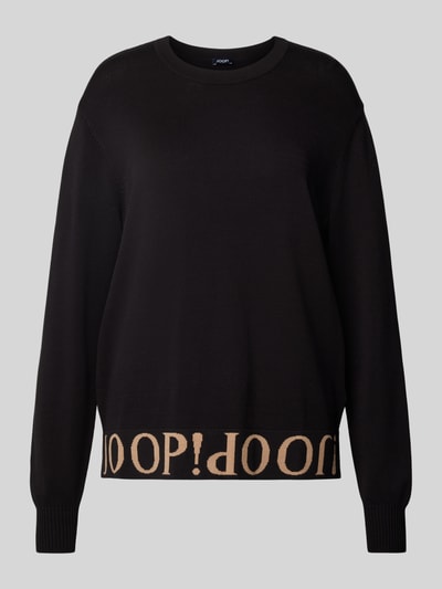 JOOP! Gebreide pullover met ronde hals Zwart - 1