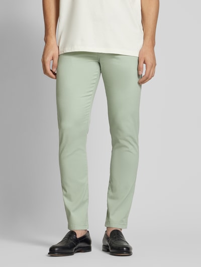 Lindbergh Classic Stretch Fit Chino mit Gürtel Gruen 4