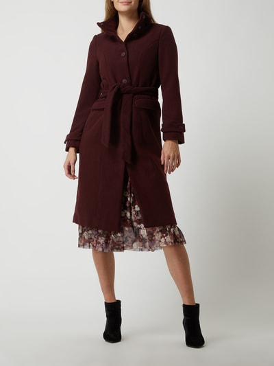 Vero Moda Mantel mit Woll-Anteil Modell 'Lucia' Bordeaux 4