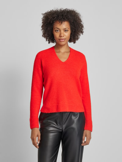 Marc Cain Gebreide pullover met V-hals Rood - 4