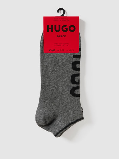 HUGO CLASSIFICATION Sneakersocken mit Logo-Details im 2er-Pack Modell 'Logo' Mittelgrau 3