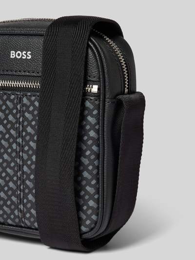 BOSS Crossbody Bag mit Label-Print Modell 'Zair' Black 3