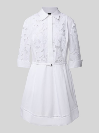 BOSS Minikleid mit Spitzenbesatz Modell 'Derodi' Weiss 2