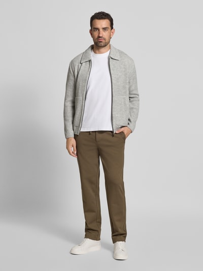 Lindbergh Stoffen broek met elastische band Olijfgroen - 1