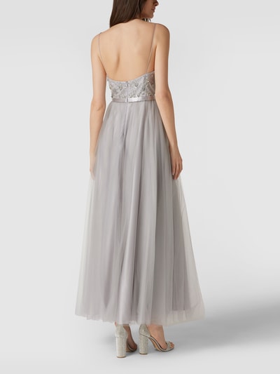 Laona Abendkleid mit Zierbesatz Silber 5