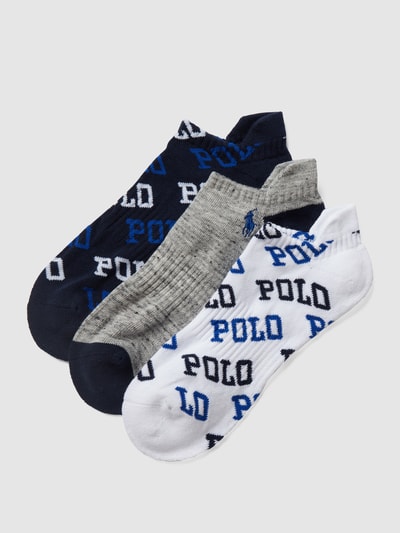 Polo Ralph Lauren Underwear Sneakersocken mit Label-Stitching im 3er-Pack Mittelgrau Melange 1