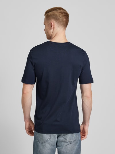 Scotch & Soda T-Shirt mit Logo-Stitching Dunkelblau 5