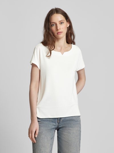 Tom Tailor T-shirt met V-hals Ecru - 4