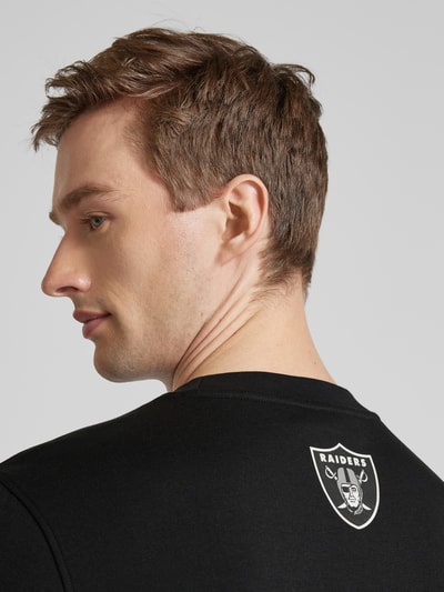 BOSS Orange Sweatshirt met labelpatch, model 'NFL' Zwart - 3