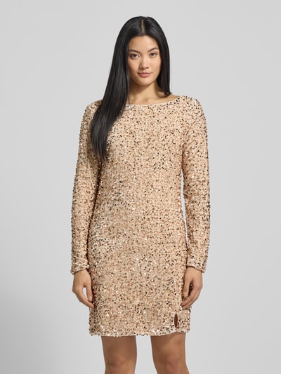 VERO MODA Nauwsluitende avondjurk met pailletten, model 'BELLA' Zand - 4