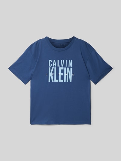 Calvin Klein Jeans T-Shirt mit Label-Print Blau 1