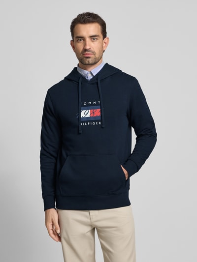 Tommy Hilfiger Regular Fit Hoodie aus reiner Baumwolle Marine 4