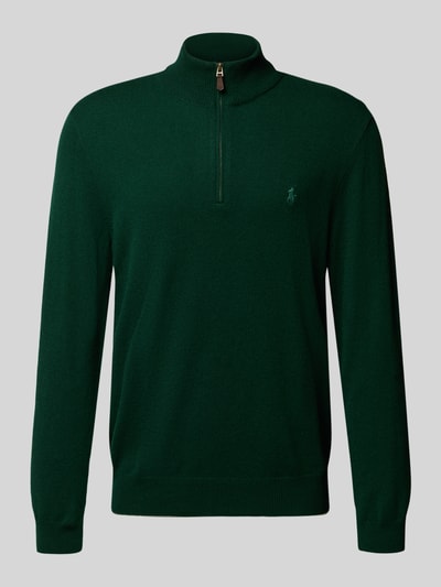 Polo Ralph Lauren Gebreide pullover van wol met opstaande kraag en ritssluiting Donkergroen - 2