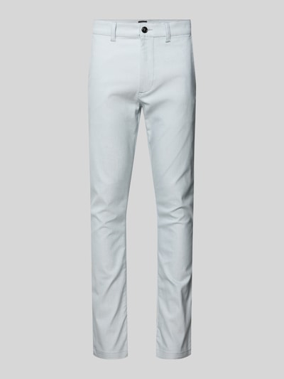 BOSS Orange slim fit chino van katoenmix met linnen en met viscose Lichtblauw - 2