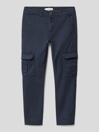 Mango Cargohose mit Eingrifftaschen Marine 1