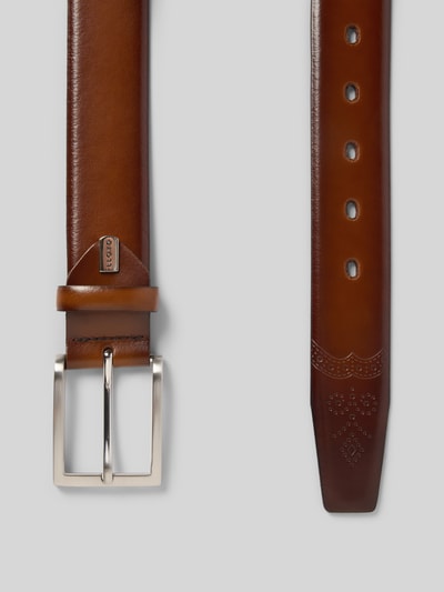 Lloyd Men's Belts Riem van leer met doornsluiting, model 'BUDAPESTER' Cognac - 3