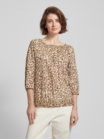 Montego Blusenshirt mit Animal-Print Beige 4