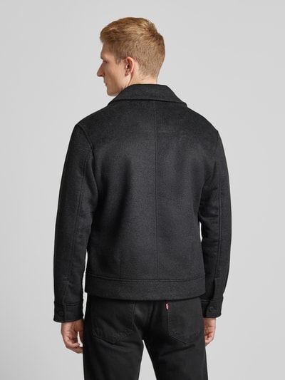 JAKE*S STUDIO MEN Hemdjacke mit Umlegekragen Anthrazit Melange 5