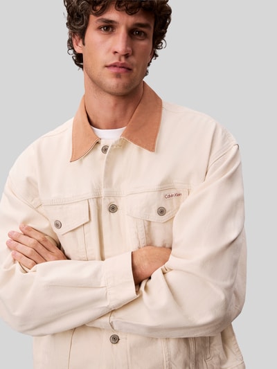 Calvin Klein Jeans regular fit jeansjack van puur katoen Offwhite - 2