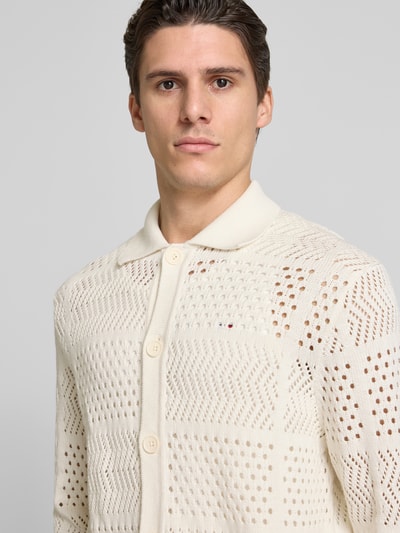 MCNEAL Cardigan mit Lochmuster Sand 3