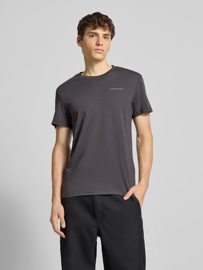 Tommy Jeans Regular fit T-shirt van puur katoen Antraciet - 4