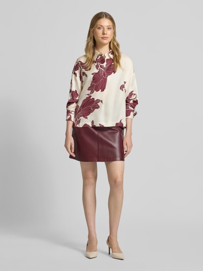 Herzensangelegenheit Regular Fit Bluse aus reiner Seide Modell 'Marino' Bordeaux 1