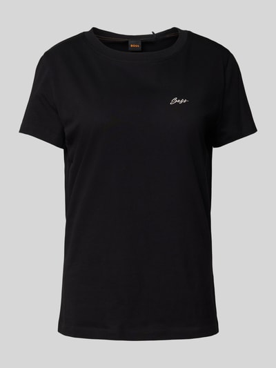 BOSS Orange T-Shirt mit Label-Stitching Modell 'Esogo' Black 2