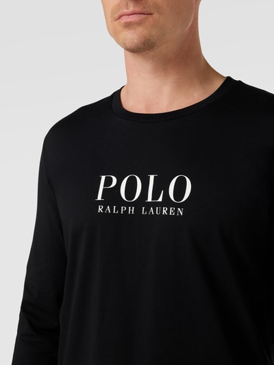 Polo Ralph Lauren Underwear Bluzka z długim rękawem i nadrukiem z logo model ‘LIQUID’ Czarny 3