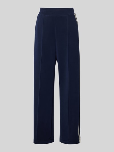 Rich & Royal Straight leg stoffen broek met galonstrepen Marineblauw - 2