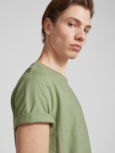 Only & Sons T-shirt in effen design met ronde hals Lindegroen - 3