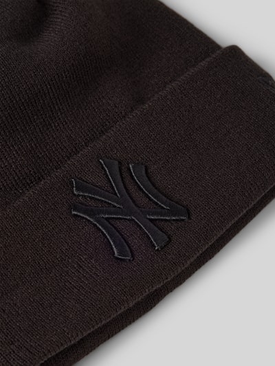 New Era Beanie met labeldetail Zwart - 2