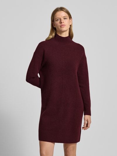 Marc O'Polo Denim Oversized gebreide jurk van scheerwolmix Bordeaux - 4