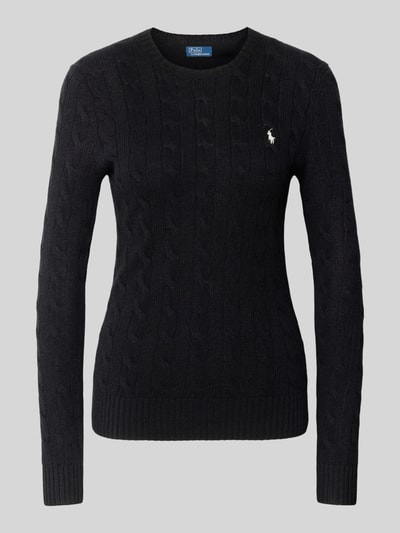 Polo Ralph Lauren Gebreide pullover van een mix van wol en kasjmier, model 'JULIANNA' Zwart - 2