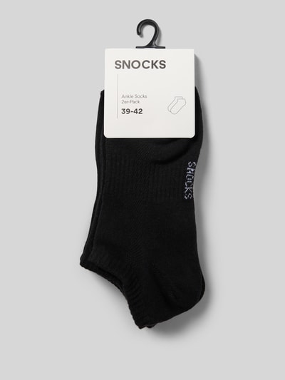 Snocks Skarpetki stopki w zestawie 2 pary Czarny 3