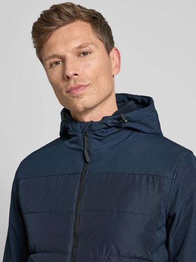 Blend Softshell-jack met doorgestikte naden, model 'EVIAN' Donkerblauw - 3