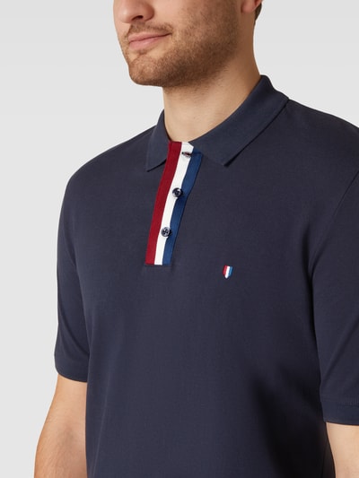 Jack & Jones Premium Poloshirt met contraststrepen, model 'BLUDRAKE' Marineblauw - 3