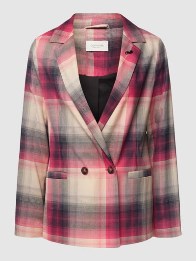 comma Casual Identity Blazer mit Tartan-Karo Beige 2