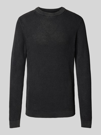 Jack & Jones Sweter z dzianiny z okrągłym dekoltem Antracytowy 1