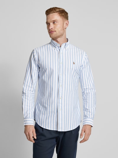 Polo Ralph Lauren Custom Fit Freizeithemd mit Button-Down-Kragen Weiss 4