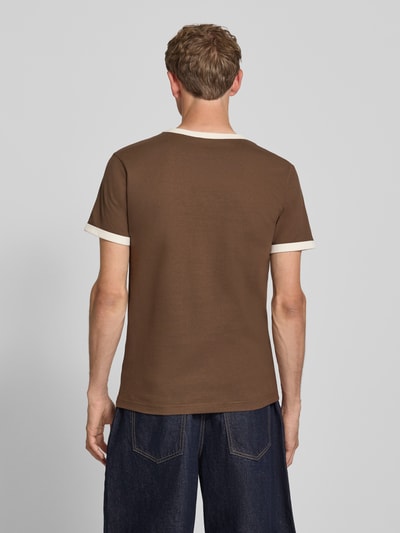 Karl Kani t-shirt z nadrukiem z logo i okrągłym dekoltem Średniobrązowy 5